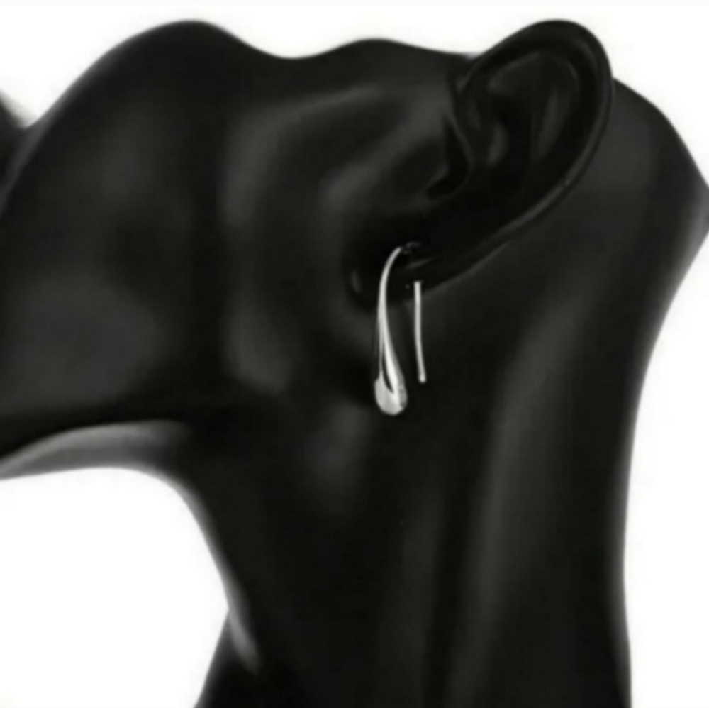 925 Sterling Silver Plated Waterdrop Jewelry Set Bracelet Necklace Earrings - Picture 14 of 14